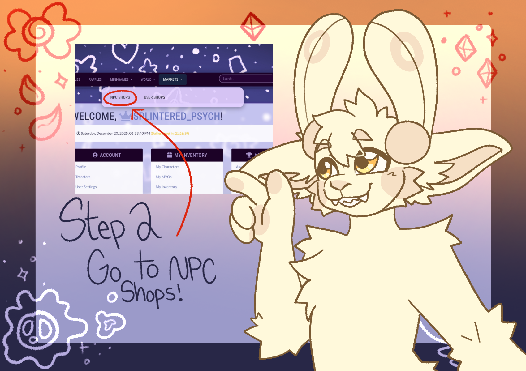 Step two, click on NPC Shops!